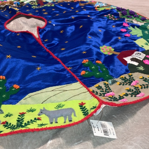 Exquisite Handmade In Peru CIAP Christmas Tree Skirt - Picture 9 of 17